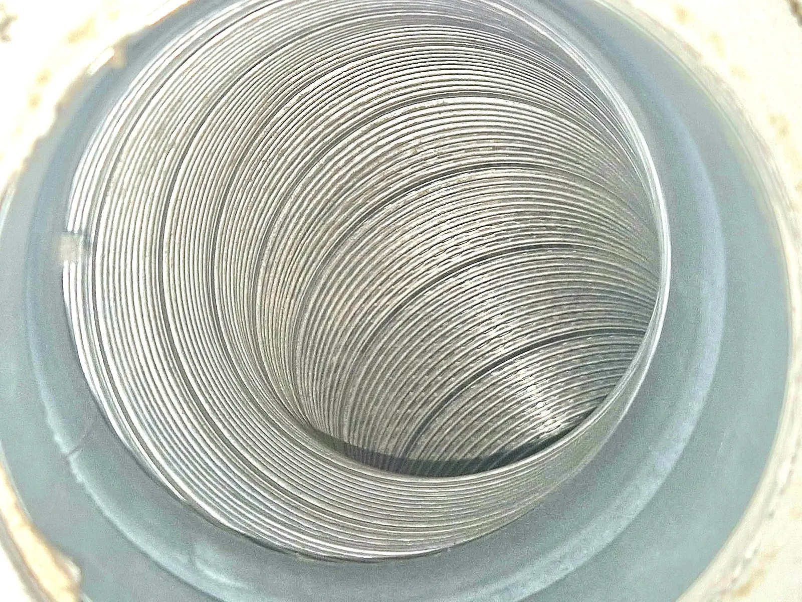 Innvendig ventilasjonskanal etter rens